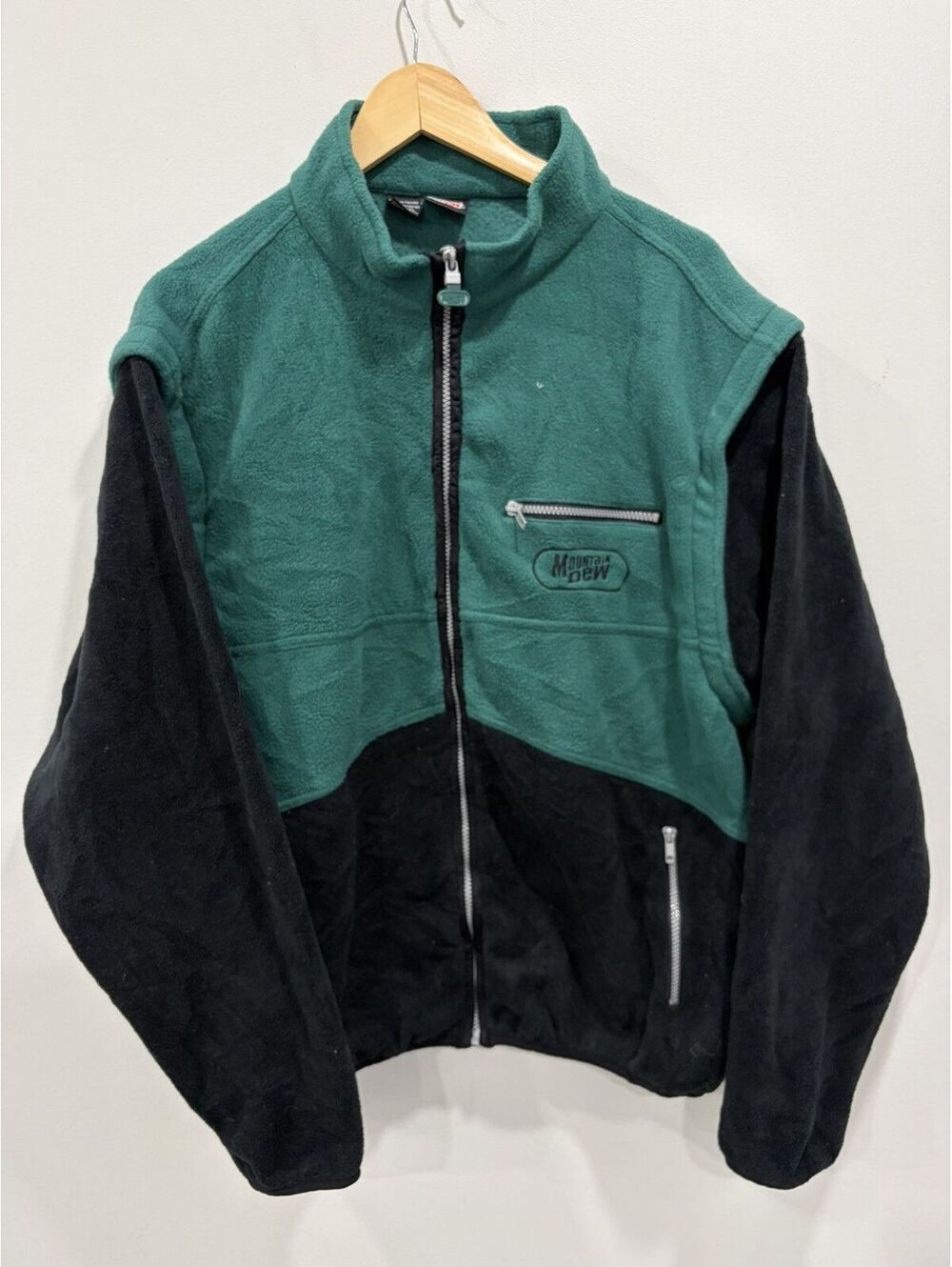 Vintage Mountain Dew Fleece Sweater Zip Up promo